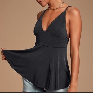 NWT Free People Black Tank Top